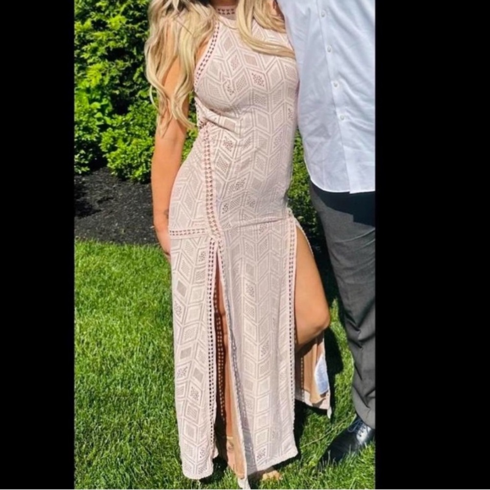 Guess Sleeveless Sunset Lace Dress Open Back Maxi Spring Dress Small